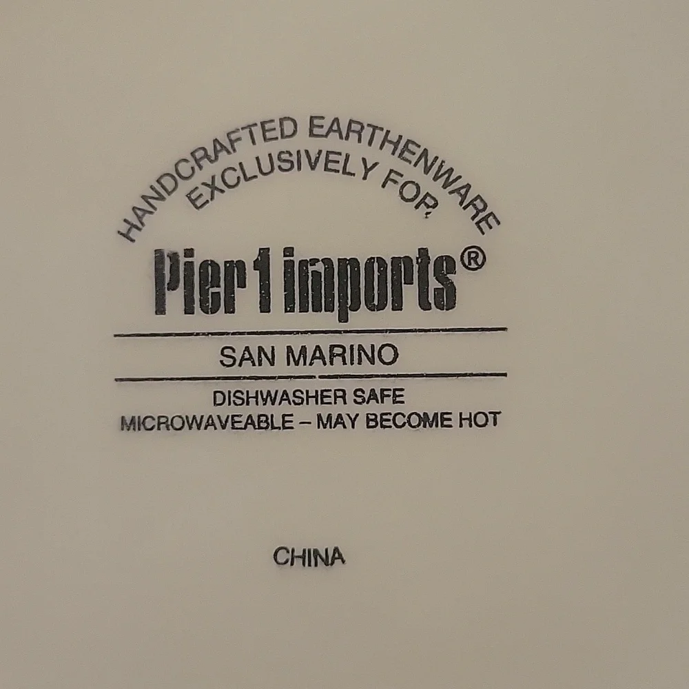 PIER 1 IMPORTS SAN MARINO SALAD PLATES BLUE/WHITE